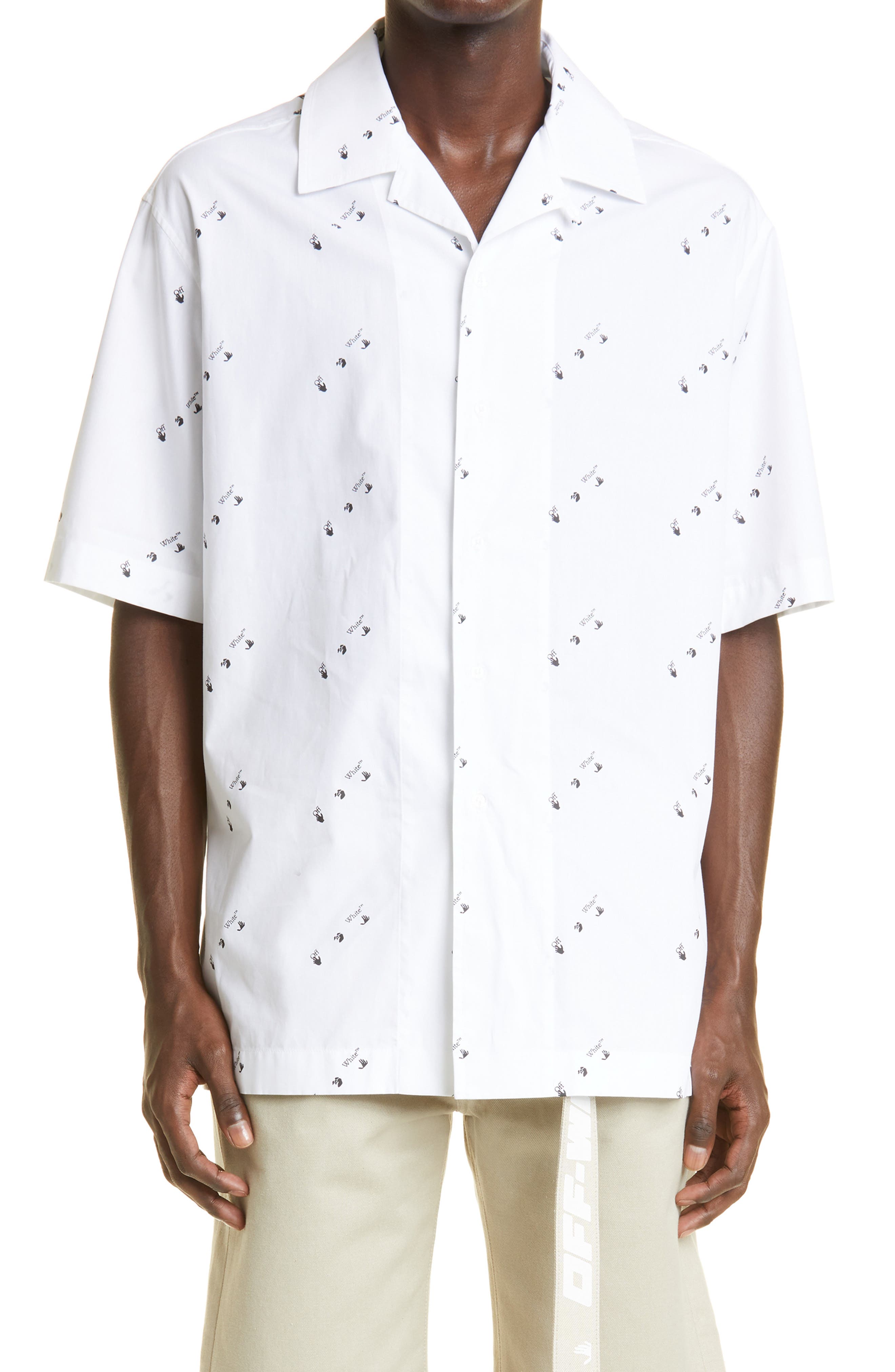 Men's Off-White Button Up Shirts ...